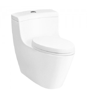 كرسي أفرنجي قطعة واحدة أبيض 30 سم مع غطاء (SOFT CLOSE)- صناعة فتنامي   TOTO - MS636CDRV#   S-Trap